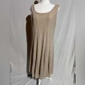 R&M Richards Beige Sleeveless Midi Dress Size 14